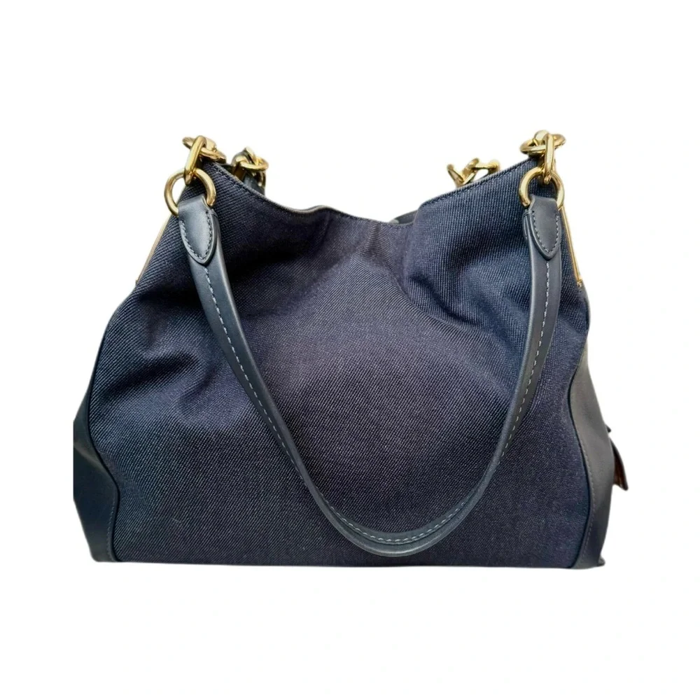 Coach Dalton 31 Horse and Carriage Jacquard Shoulder Bag - Blue Denim. LIKE NEW - Picture 4 of 13